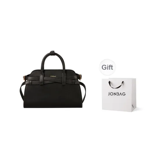 JONBAG Cow Leather Crescent Bag Crossbody Bag, Shoulder Bag, Handbag Trumpets Women's Black