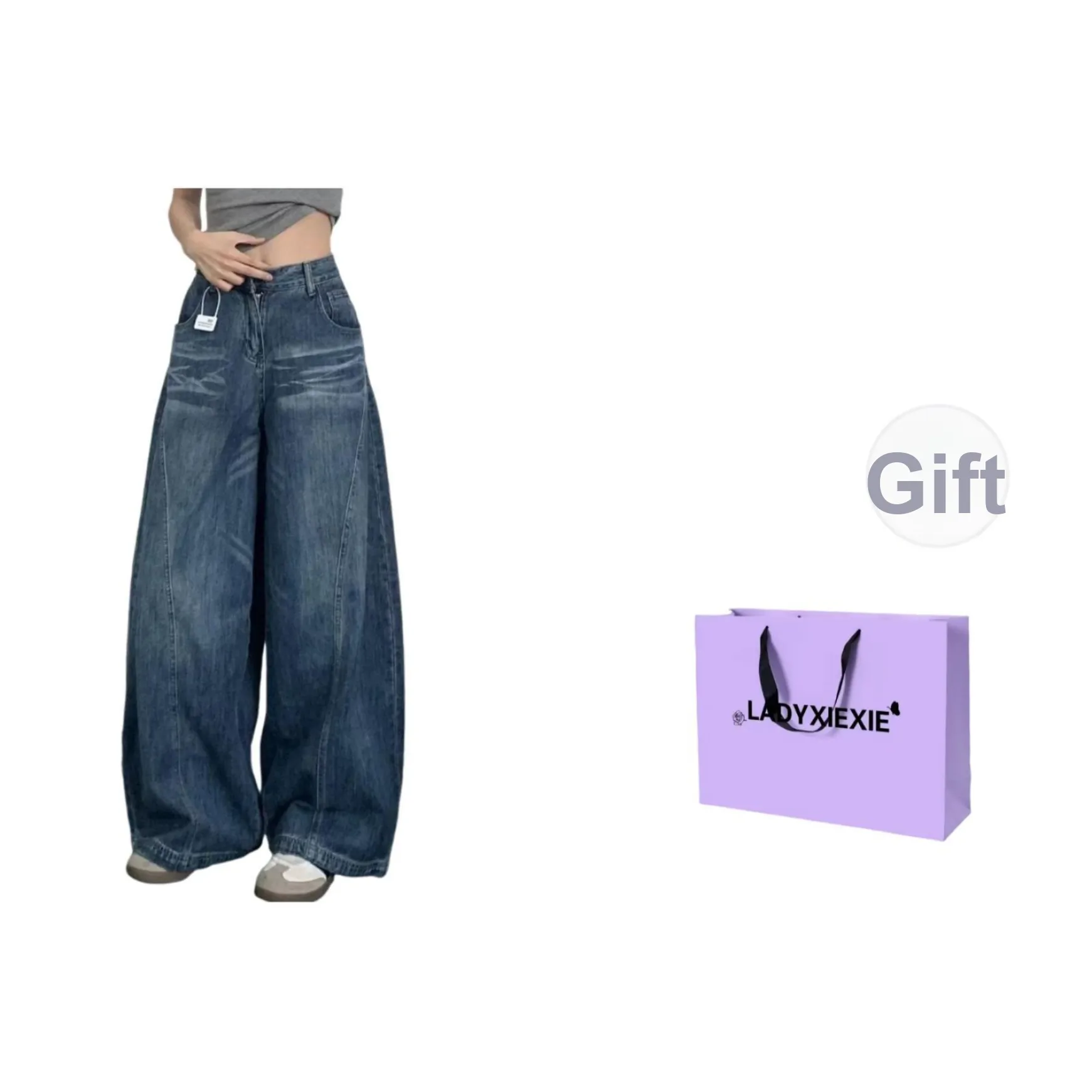 LADYXIEXIE Blue Women's Jeans LADYXIEXIE Синий Женские Джинсы