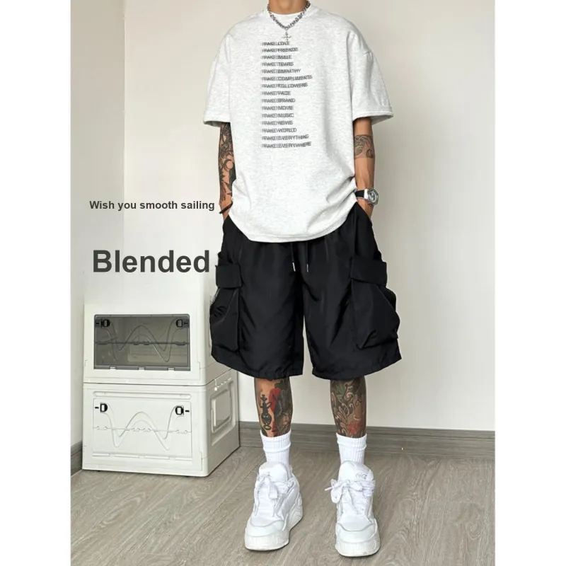 Caramella Cargo Shorts Unisex Black-4