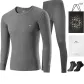 Crew Neck Clothing Sets (Dark Gray) 100% cotton Antibacterial/Includes 2-Pack Cotton Socks+Shopping Bag