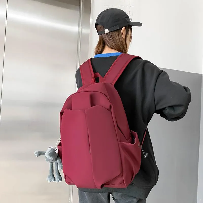 LUVISTRUE Nylon Backpack Regular Unisex Gray/Black/Burgundy/Ecru-17