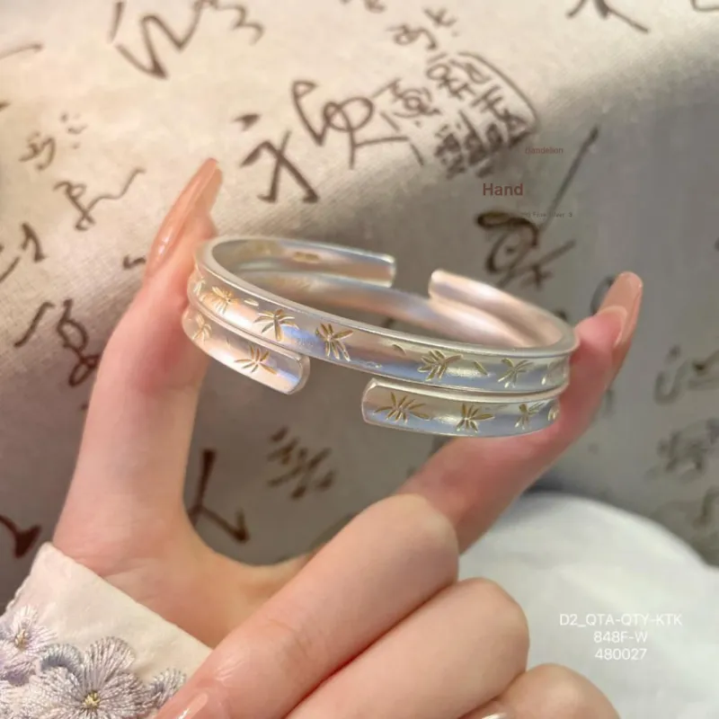 Stone Edge Poly 999 Fine Silver Sterling Silver Bracelets Unisex-1