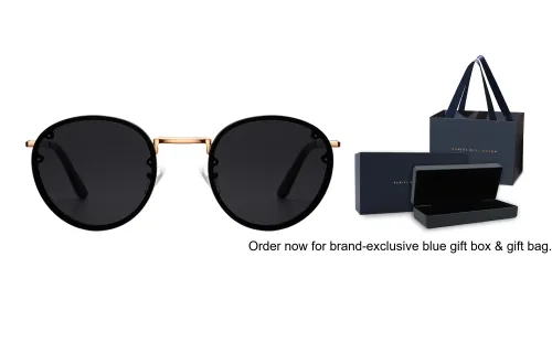 DW/DanielWellington Sunglasses Unisex Black & Rose Gold