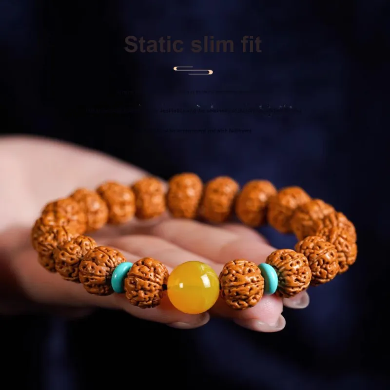 DALONG King Kong Bodhi Seeds Good Luck Beaded Bracelet Unisex-8