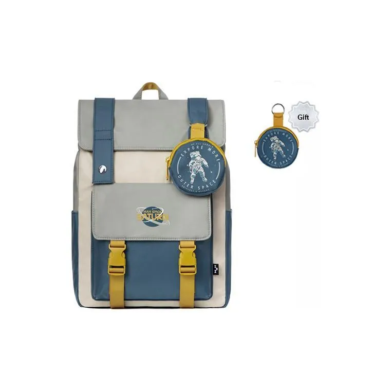 MR.ACE HOMME Полиэстер Рюкзак Унисекс Планета Синий