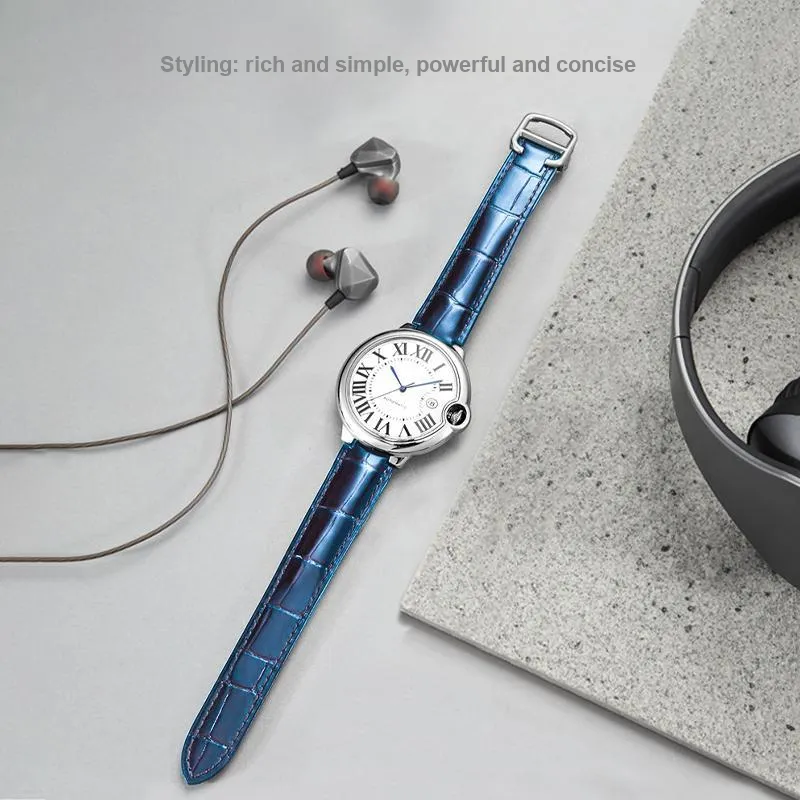 ZHISHENG Cartier Compatibility Watch Band 8/8.33/11/12/14mm Interface Width Genuine Leather Material-34