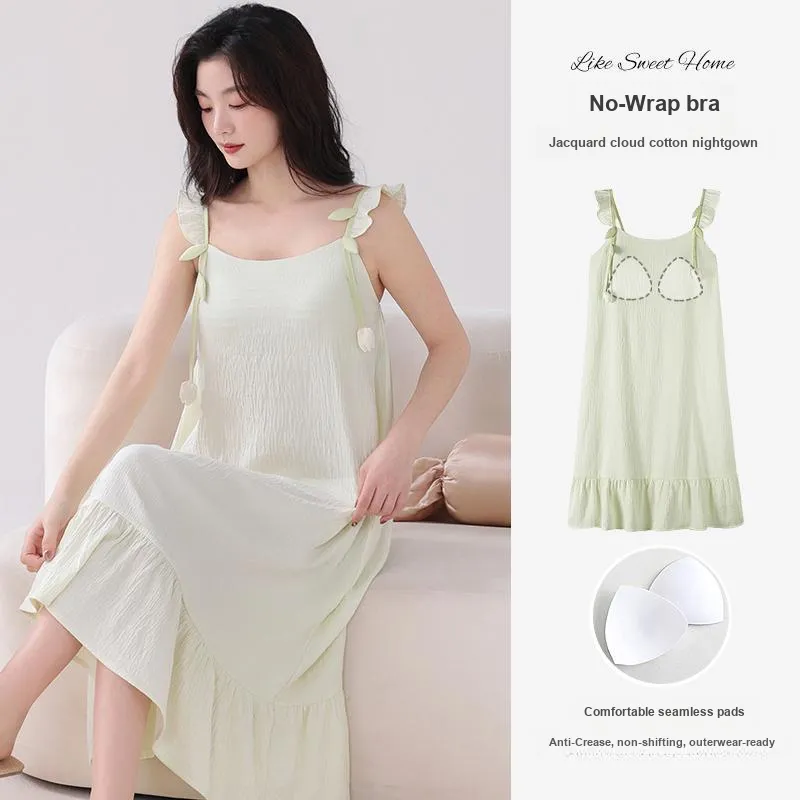 Ta Yan Nightgown Women's Light Green-1
