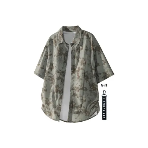 Freshclean Розовый Зеленый Унисекс Рубашки