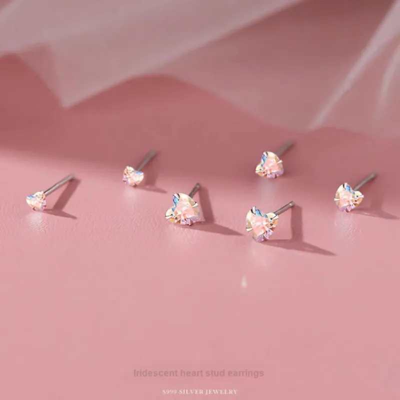 WAW S999 Fine Silver Stud Earrings Women's-7