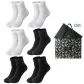 Crew 6-Pack Box Included (6 Pairs Black & White 0 Image Color) 100% cotton Antibacterial/Mesh Breathable/Shopping Bag Included