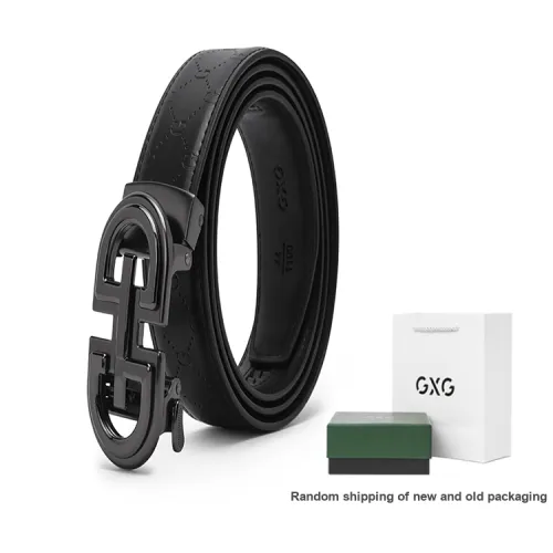 GXG Leather Belts Men Black