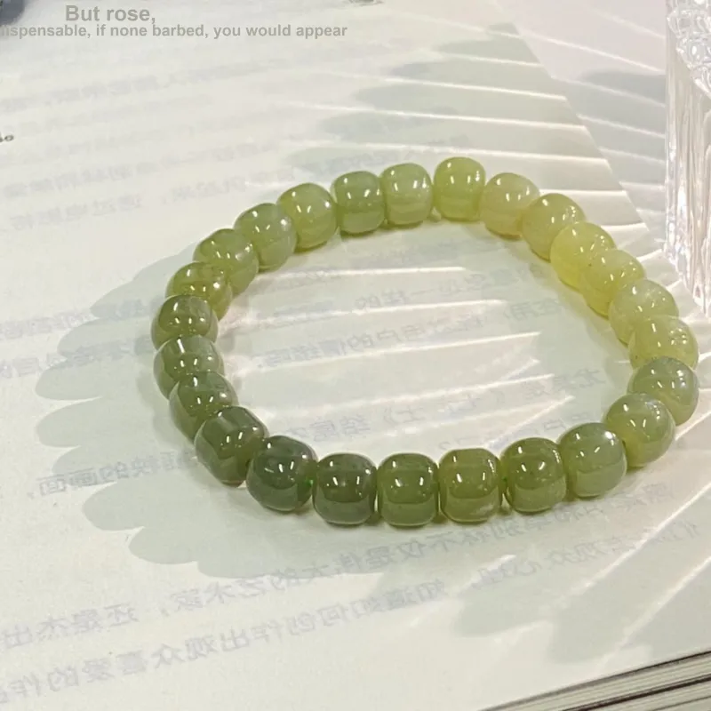 ILolu Hetian Jade Bracelets White Jade/Pale Greenish White Jade Unisex-2