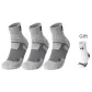 4-Pack[White Gray Crew *1+Gray Ankle Socks *3]