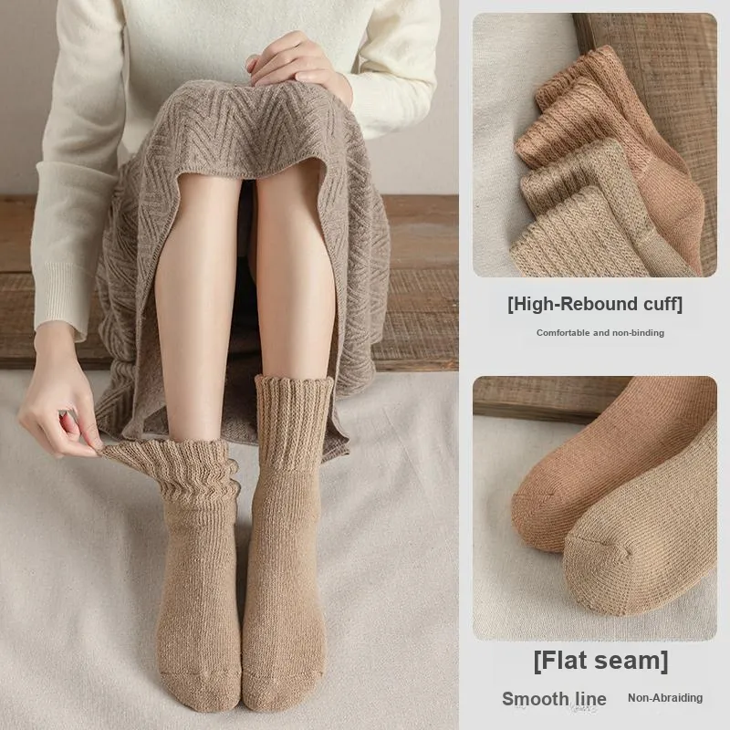 MIIOW Mid Calf Socks Women's 6 Pack-6