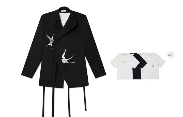 Cheng Jin Yi Bureau Loose Fit Jacket Unisex Black-0