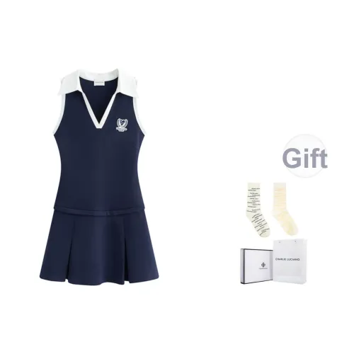 Charlie Luciano Без рукавов Платье Женское Темно-синий