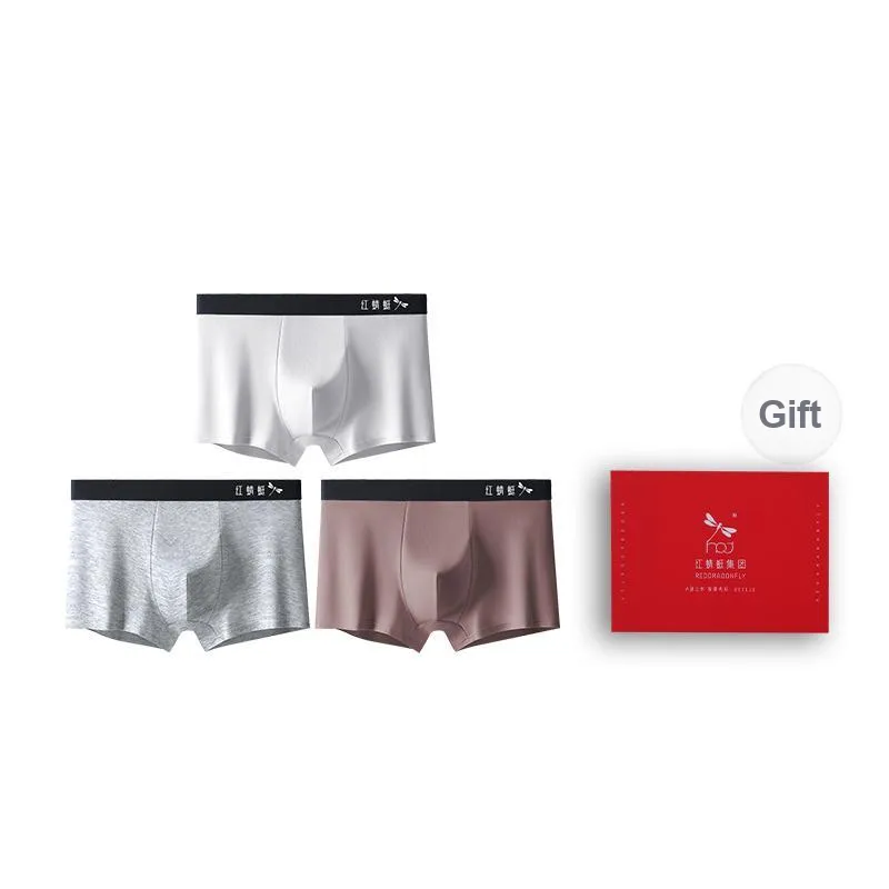 RED DRAGONFLY Cotton Panties Men's 3 Pack Gift Box Set-11