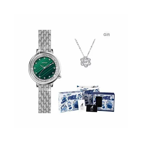 KANGOL Кварцевый механизм металлический ремешок часы женские зеленый циферблат