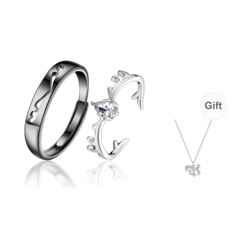 HANYUDIE S925 Silver Ring Confession Anniversary Christmas Gift Unisex-8