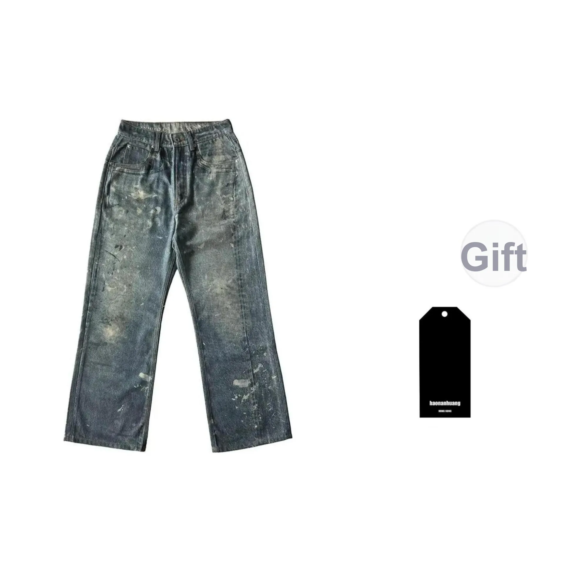 Haonanhuang Синие Унисекс Джинсы