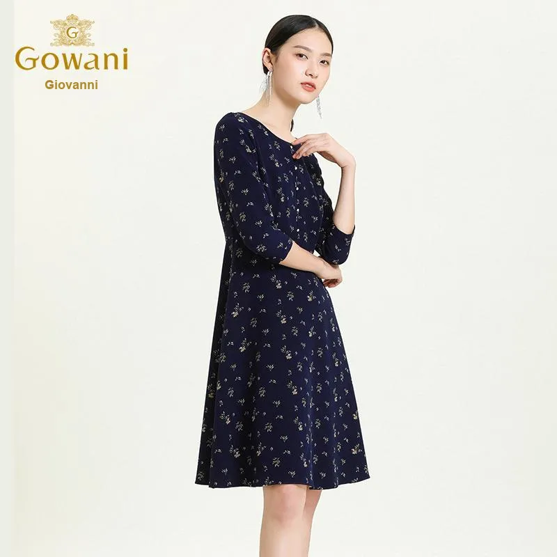 QIAOWANNI Long Sleeved Dress Women's Orchid Rabbit-5