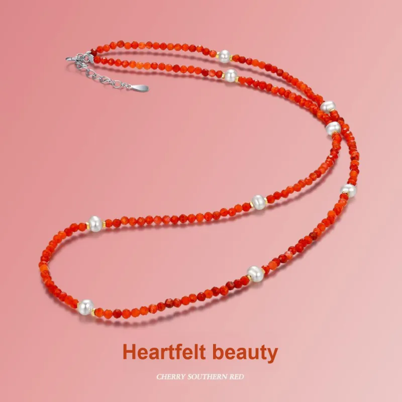 LAOMIAO South Red Agate Necklaces Women's-1