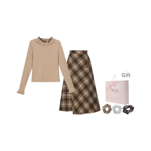 SNBL Топ+Юбка Женские Комплекты Юбка