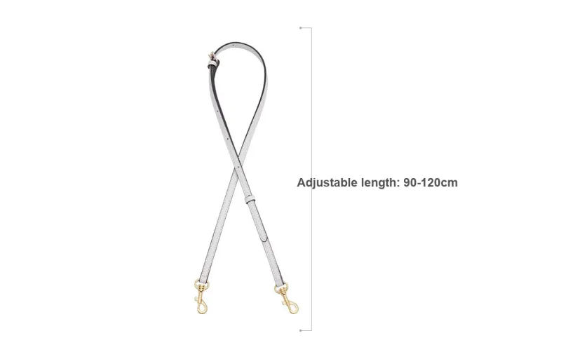 Lan Bao Fan Microfiber Polyurethane Fashion Versatile Shoulder Strap Bag Strap Women's Milk White/Black-42