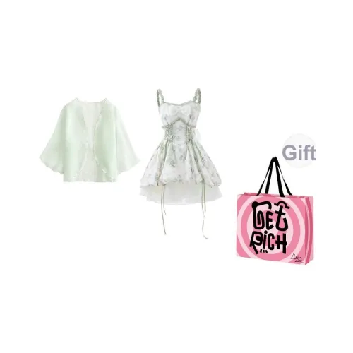 LWLG Комплект с юбкой Женские Светло-зеленый