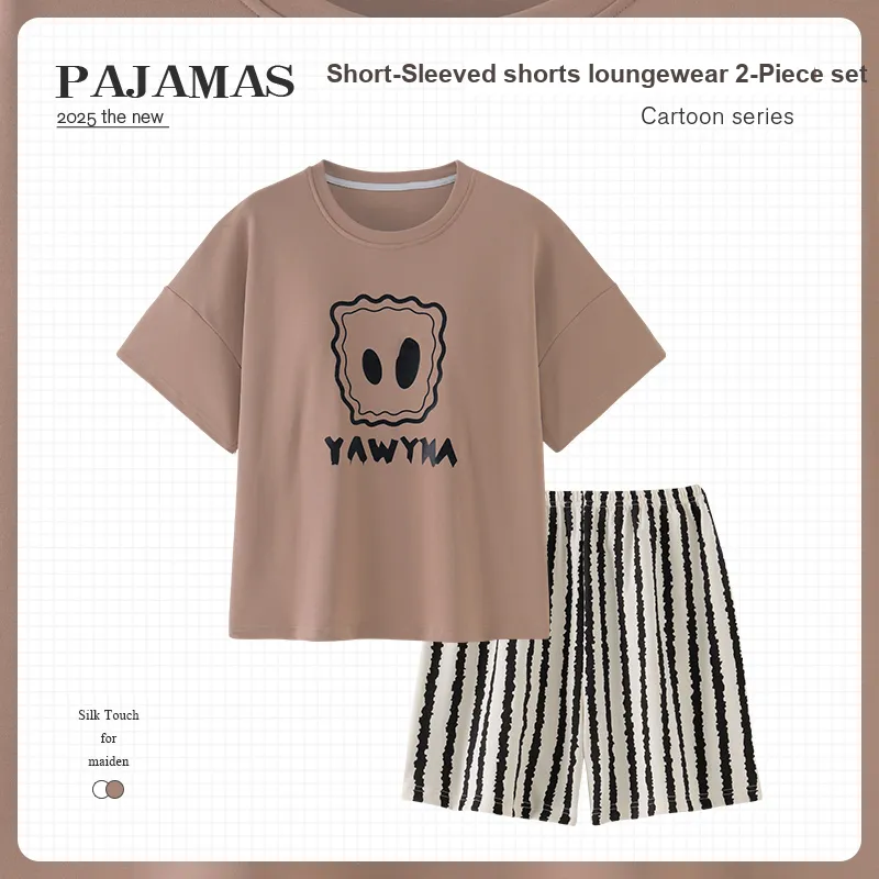 O'MESIK Pajama Set Women's Brown-1