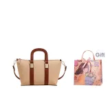 Khaki+Charm+Shopping Bag