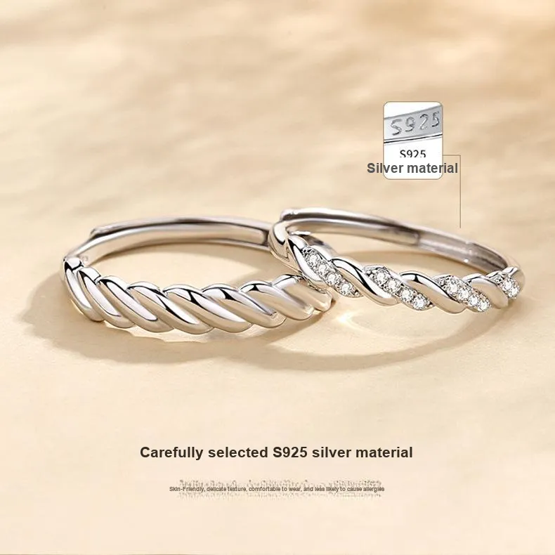 LAA 925 Sterling Silver Rings Unisex-3