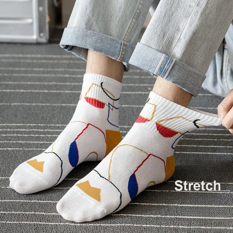 The Temptation Of The Muse Mid Calf Socks Men's 5 Pack-12
