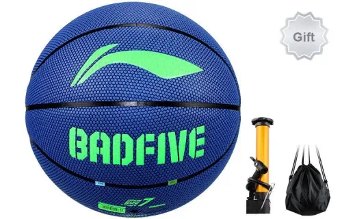 LiNing Badfive PU Basketball Blue Size 7 Training Unisex