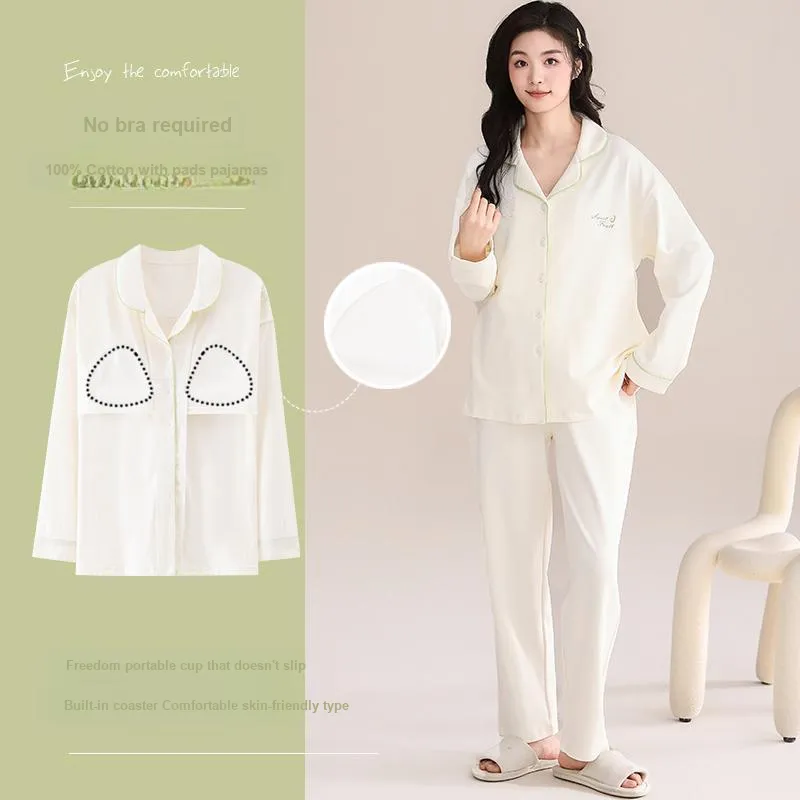 GRACEWELL Pajama Set Women's Milk White-2