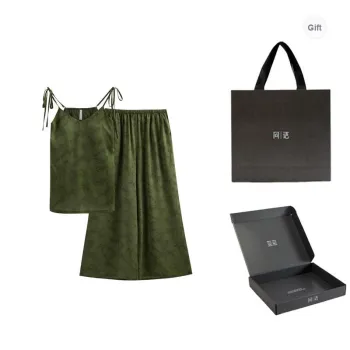 Same Language Pajama Gift Box Women's Dynamic Green Bamboo