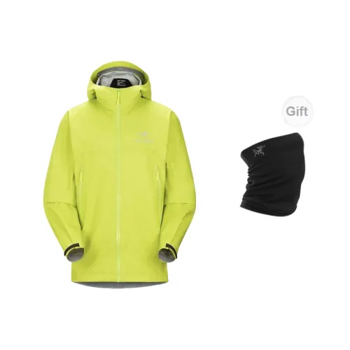 Arcteryx Beta Series Windbreaker Jackets Men Speed Green With Free Scarves