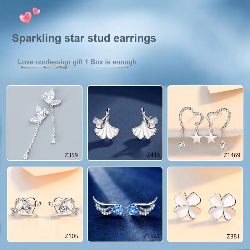 GAGA 999 Fine Silver Stud Earrings Women's-2