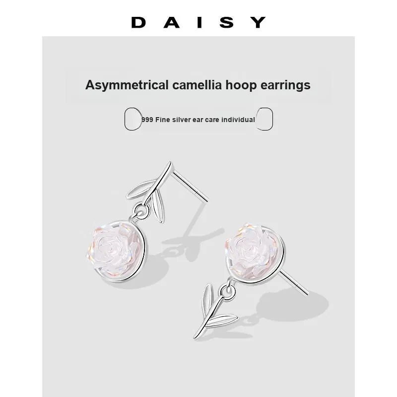 Daisy Dream 999 Fine Silver Earrings Women's-4