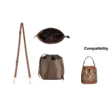 Brown Adjustable 90-120cm Shoulder Strap+Liner Set