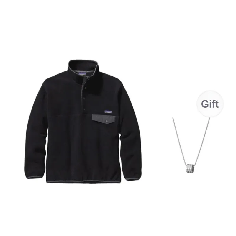 Patagonia Jacket Men's Black Comes With Necklace-0