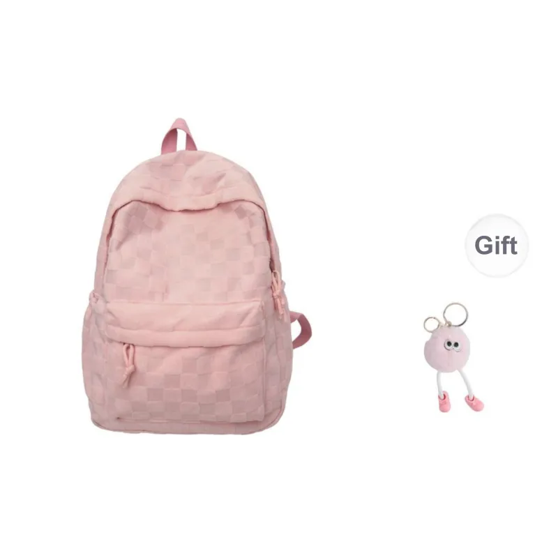 BRABOSTON Corduroy With Nylon Backpack Unisex Black/Khaki/Pink/Blue-13