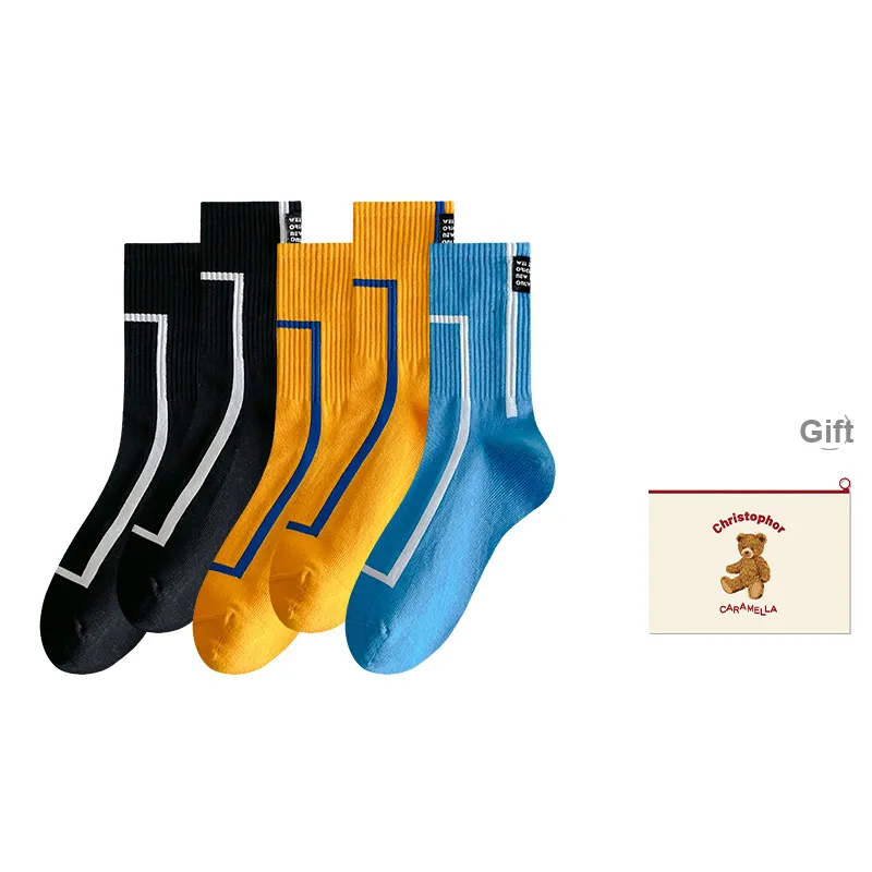 Caramella Mid Calf Socks Men's Shopping Bag Combo Set-8