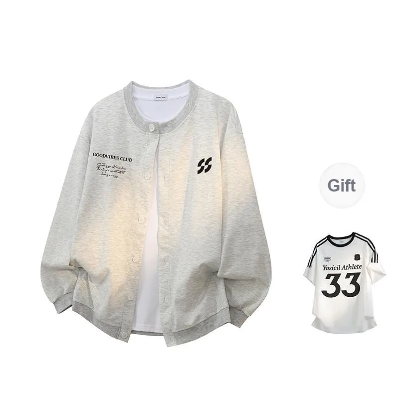 YOSICIL Sweatshirt Unisex White Heather Gray-6