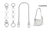 Silver White Four-Leaf Clover+Moon Extender Chain+Decorative Chain 40cm