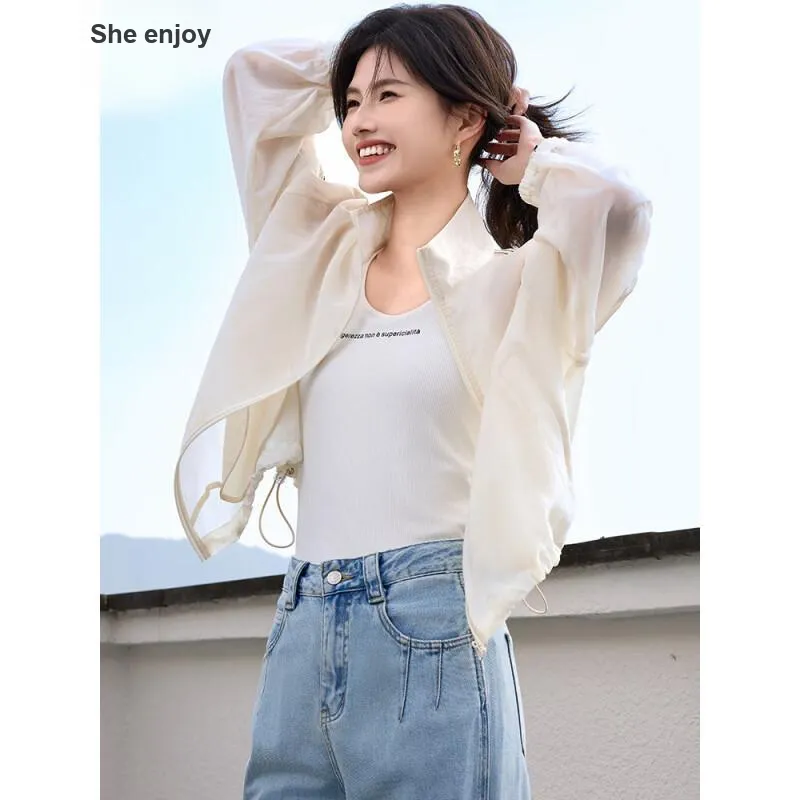 She Enjoys Cropped Coat Women's Milk White-3