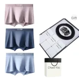 [995 Cow Leather Belt]120S Lenzing Modal[Royal Blue+Light Blue+Leather Pink]3 Pack Gift Box Set
