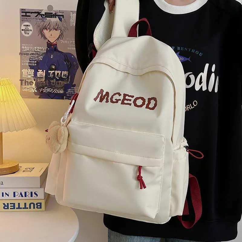 LOUIS ROYALN Nylon Backpack Unisex White/Black/Blue/Yellow/Red-1