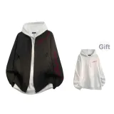 Black-Red Jacket+Gray-Red Sweatshirt[2 Pack]