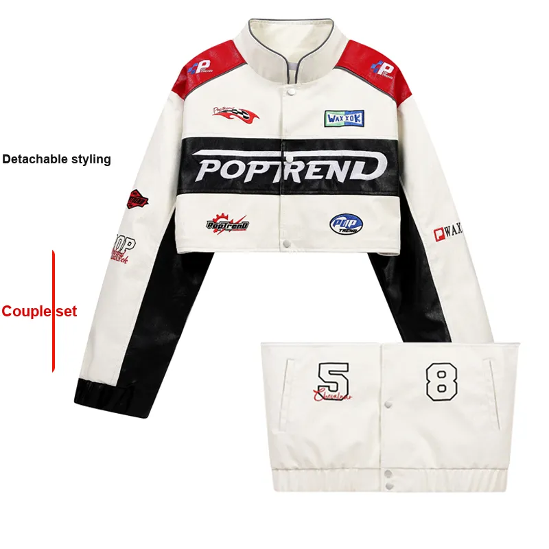 TESTUNG Jackets Coats Unisex White-1